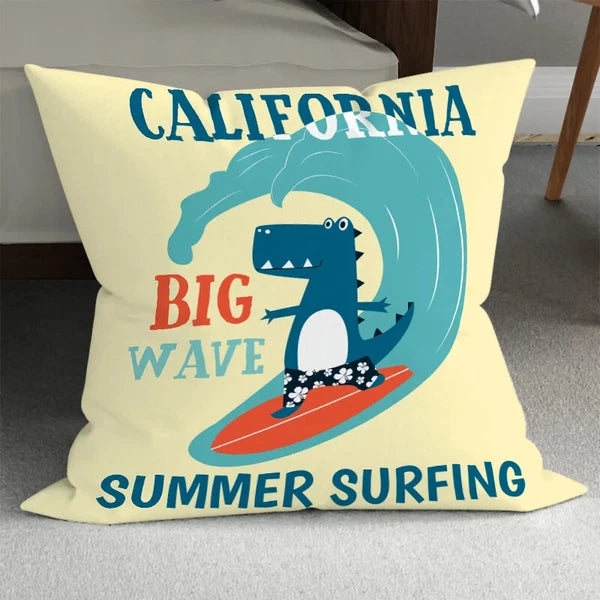 Home Room Gift Sofa Bed Chair Pillowcase Cartoon Dinosaur Pillowcase Cute