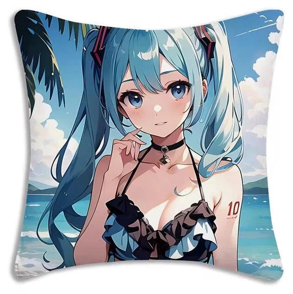 Kawaii Mikus Pillow Covers Cartoon Sofa Decor Home Printing Cute Cushion Cover