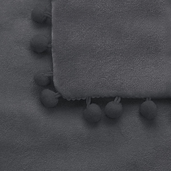 Velvet Pillow Cover with Pompoms for Sofa Bed 1PCS