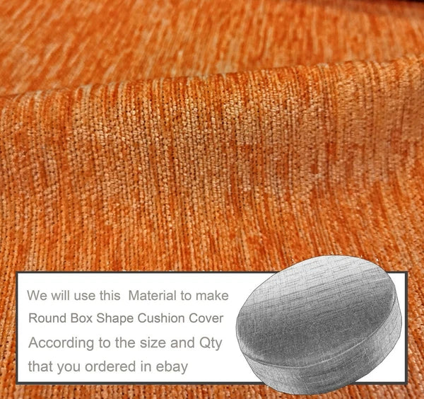 Wn06 Orange Chenille  Sofa Seat Patio Bench Box Cushion Bolster Cover/Runner