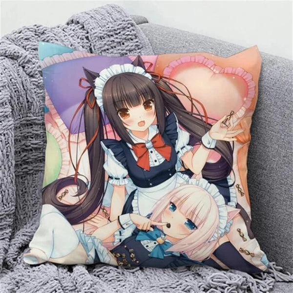 NekoPara Anime Pillow Cover Fall Decor Sofa Cushions Cushion Covers Pillowcase