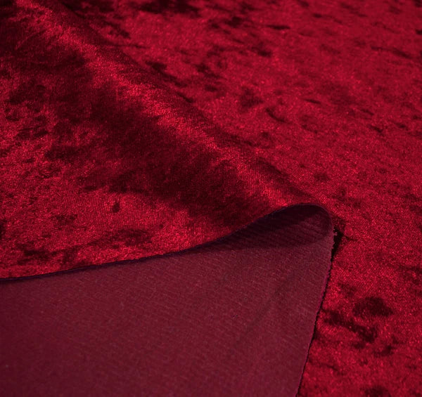 Mv27 B-Red Crushed Velvet Sofa Seat Patio Bench Box Cushion Bolster Cover/Runner