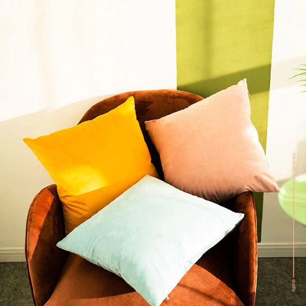 UK 16" 18" 20" 22" 24" Velvet Cushion Cover Pillow Case Home Sofa Bed Decor