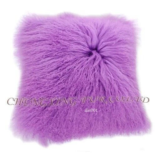 Mongolian Lamb Fur Cushion Cover, Sofa Pillow Cover Home Decoration No Stuffing