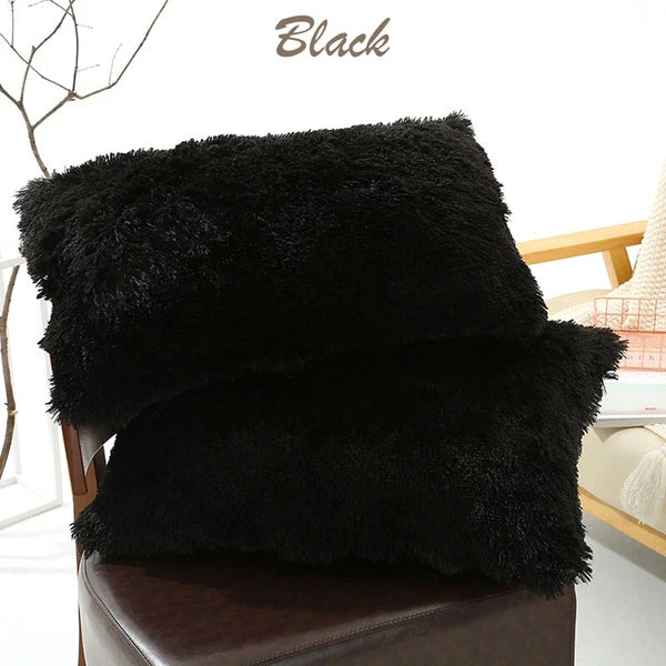 Long Fluffy Plush Throw Pillow Cases Shaggy Sofa Bed Cushion Cover 50x70cm