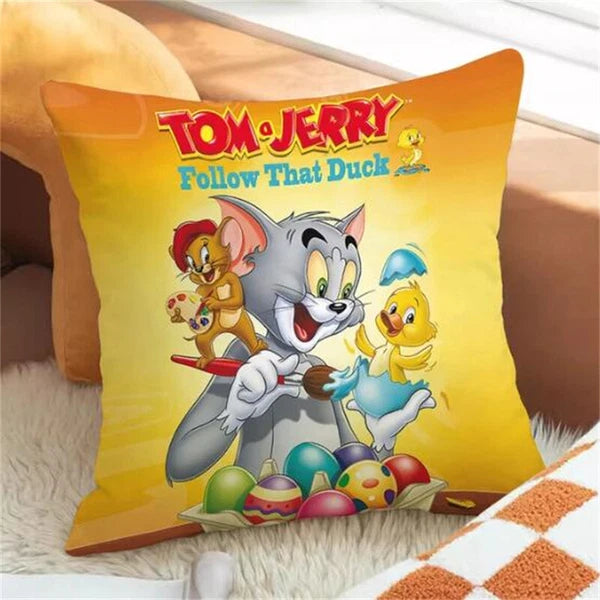 Tom Decorative Pillowcase Fall Pillow Cover for Home Decor Cushion Sofa Anime