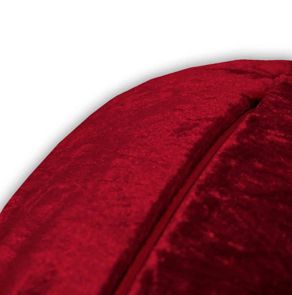 Mv27 B-Red Crushed Velvet Sofa Seat Patio Bench Box Cushion Bolster Cover/Runner
