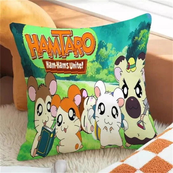 Hamtaro Pillowcases for Cushion Covers Fall Decor Anime Pillow Cover Sofa