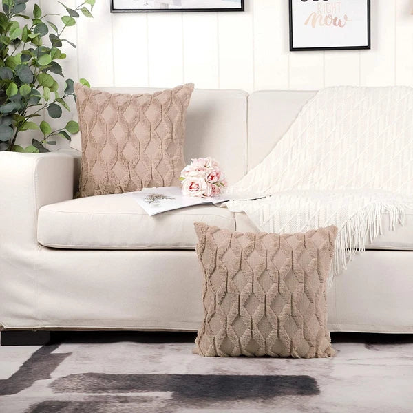 Pillow Cover Plush Solid Nordic Cushion Cover Living Room Sofa Home Decorations