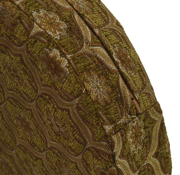 We62 -Olive Brown Eye Flora Damask Bolster Case/Pillow/Sofa Seat Cushion Cover