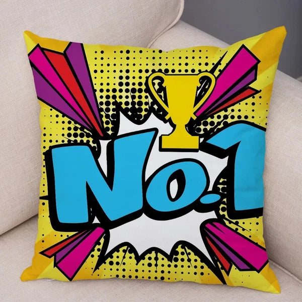 Pop Art Cushion Cover Polyester Cotton Pillowcase Sofa Chair Bed Pillow Cover
