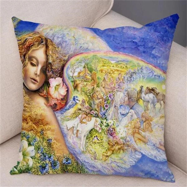 Forest Elf Cushion Cover Decor Colorful Fantasy Pillow Case for Sofa Car Room