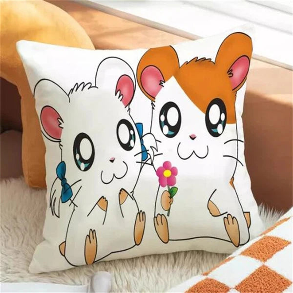 Hamtaro Decorative for Cushion Covers Pillowcase Fall Anime Pillow Cover Sofa