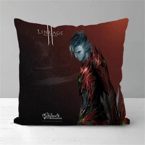 Short Plush Sofa Decor Print Pillow Covers Lineage2 Pillowcases Cushion Cover