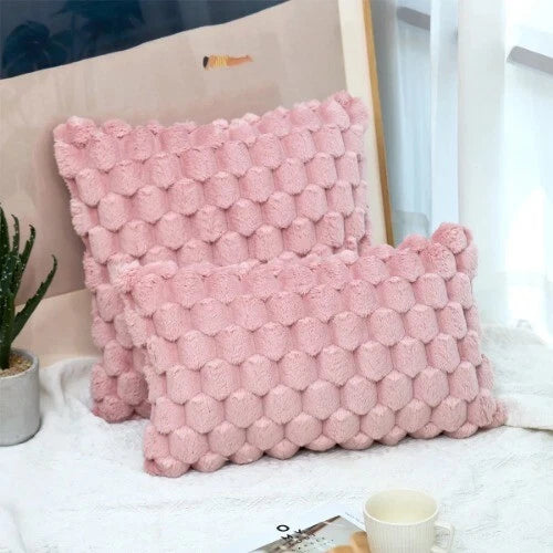 Plush Cushion Cover on Sofa Bed Room Decor Beauty Decoration Pillowcase