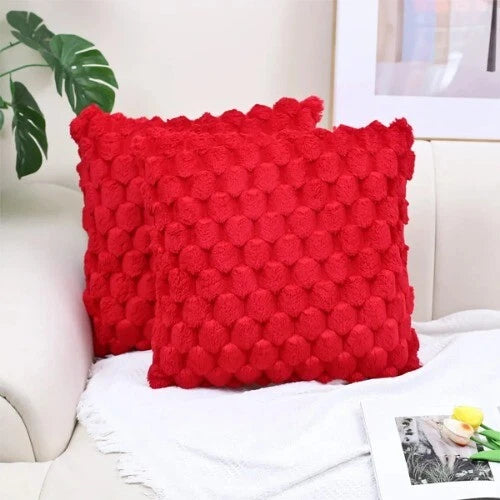 Plush Cushion Cover on Sofa Bed Room Decor Beauty Decoration Pillowcase