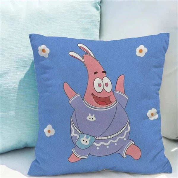 Decor S-Spongebob for Pillowcases Sofa Cushions Covers Home Decor Short Plush