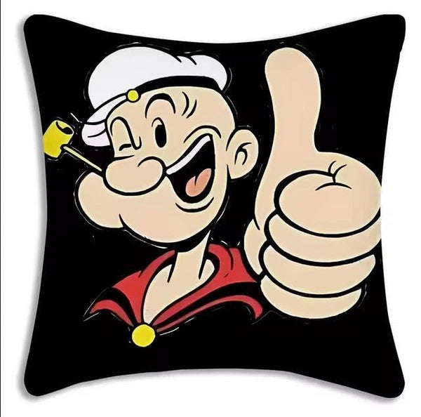 Funny Popeye Show Love Pillow Covers Sofa Home Printing Cute Cushion Cover