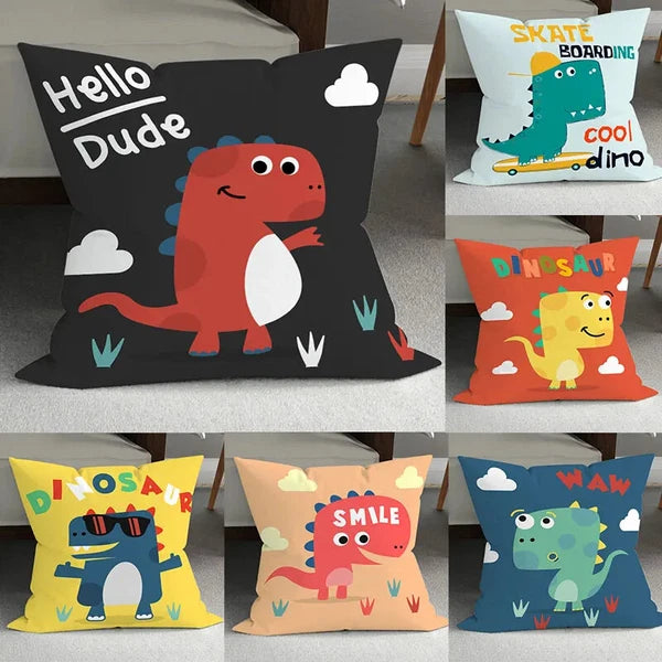 Home Room Gift Sofa Bed Chair Pillowcase Cartoon Dinosaur Pillowcase Cute
