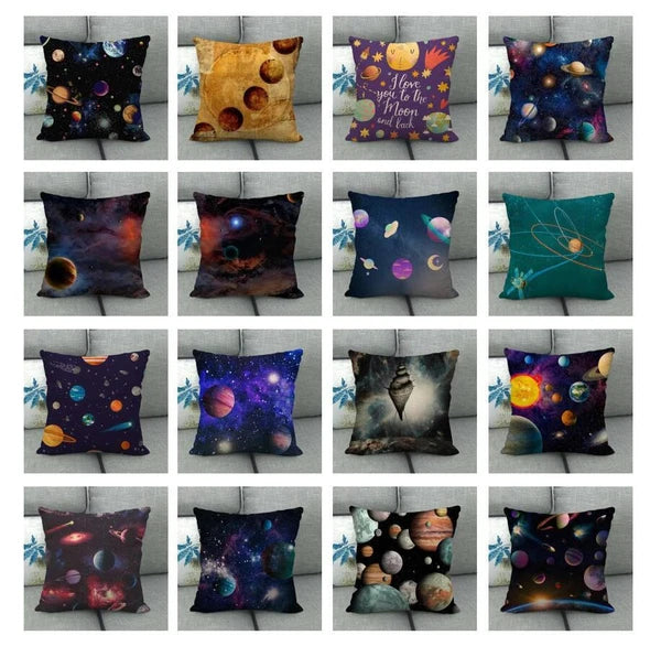 Planet Space Galaxy Planet Pillow Case Home Decorative Cushions for Sofa Room