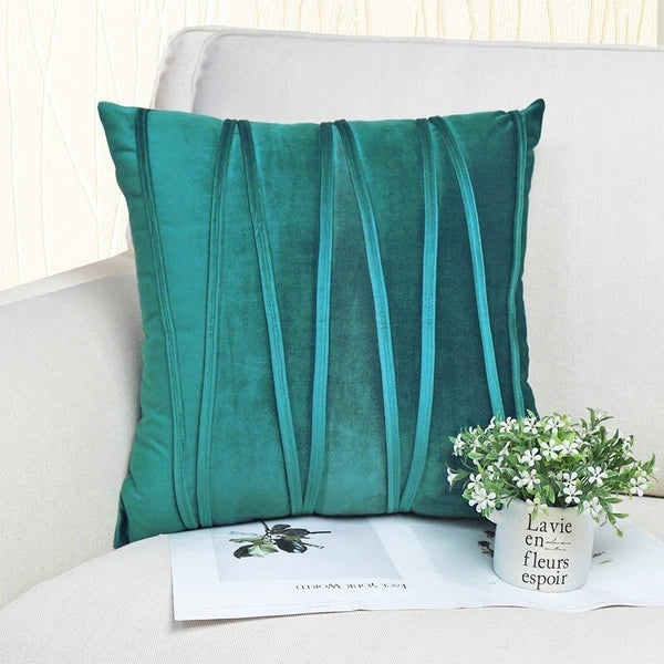 Soft Velvet Striped Decorative Pillows Throw Pillow Cover Cases Home Sofa Seat