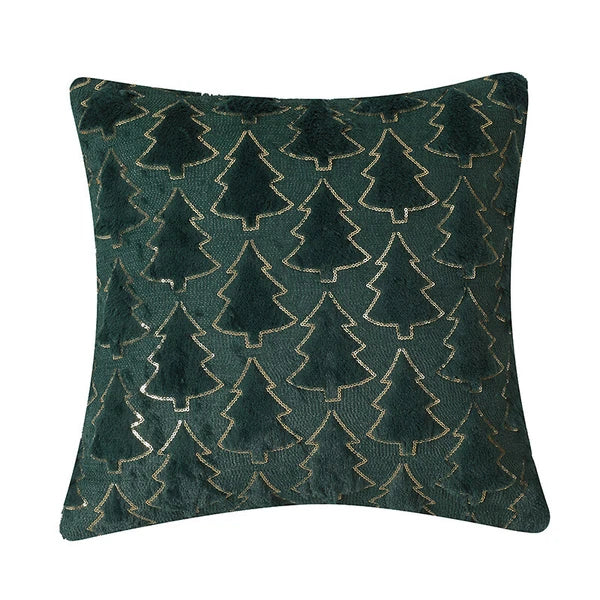 Christmas Tree Throw Pillow Cover Soft Plush Pillowcase Sofa Bed Cushion Decor