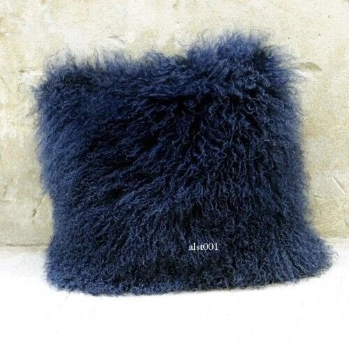 Mongolian Lamb Fur Cushion Cover, Sofa Pillow Cover Home Decoration No Stuffing
