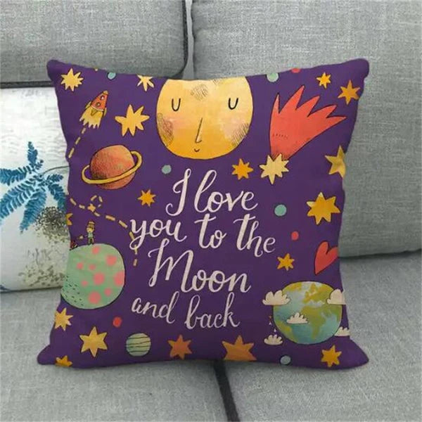 Planet Space Galaxy Planet Pillow Case Home Decorative Cushions for Sofa Room