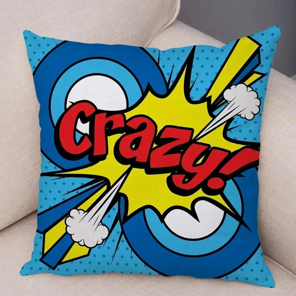 Pop Art Cushion Cover Polyester Cotton Pillowcase Sofa Chair Bed Pillow Cover