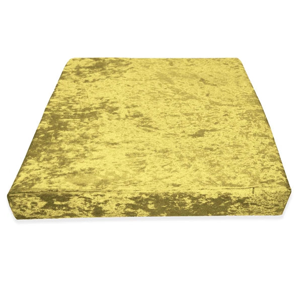 Mv04 Y-Gold Shiny Velvet Sofa Seat Patio Bench Box Cushion Bolster Cover/Runner