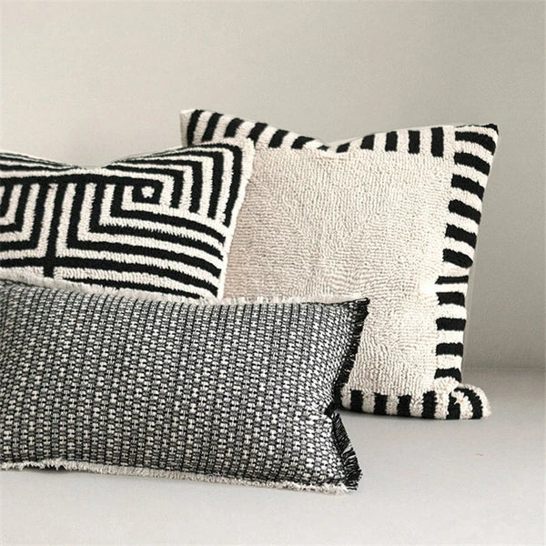 20x20in Cotton Fabric Throw Pillow Cover Sofa Bed Cushion Cover Case Home Decor
