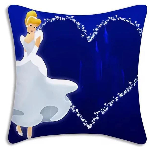 Cartoon Cinderella Pillow Cover Sofa Decorative Home Printing Cute Cushion Cover