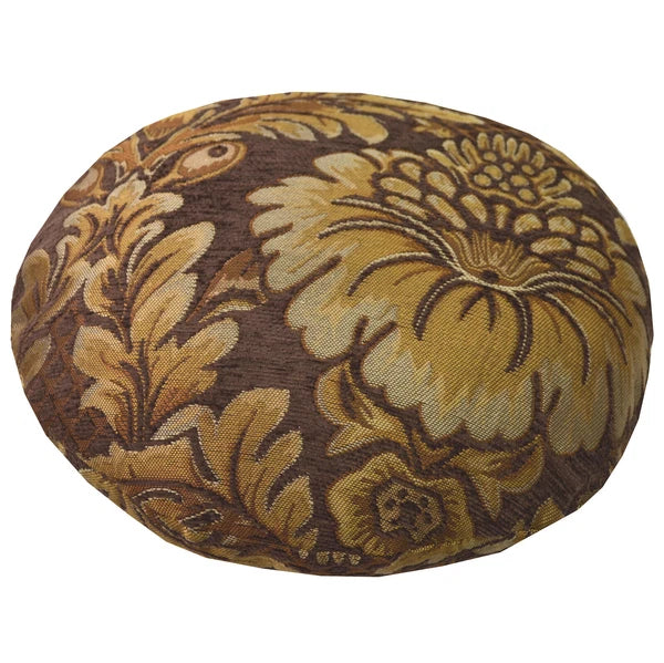 We57 - Brown Big Peony Flower Leaf Bolster Case/Pillow/Sofa Seat Cushion Cover