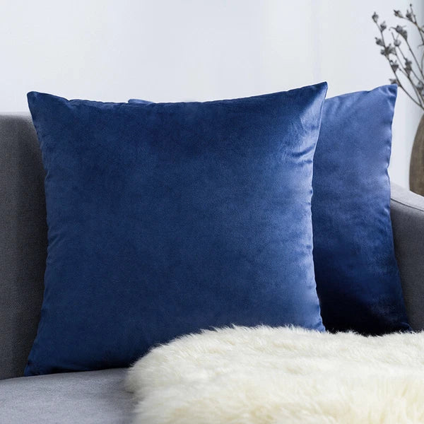 UK 16" 18" 20" 22" 24" Velvet Cushion Cover Pillow Case Home Sofa Bed Decor