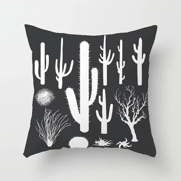 Cactus Succulent Plants Pillowcase Decor Sofa Cushion Case Bed Pillow Cover