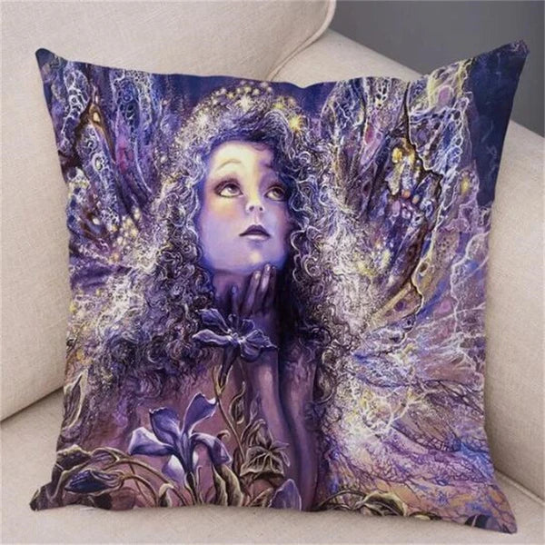 Forest Elf Cushion Cover Decor Colorful Fantasy Pillow Case for Sofa Car Room