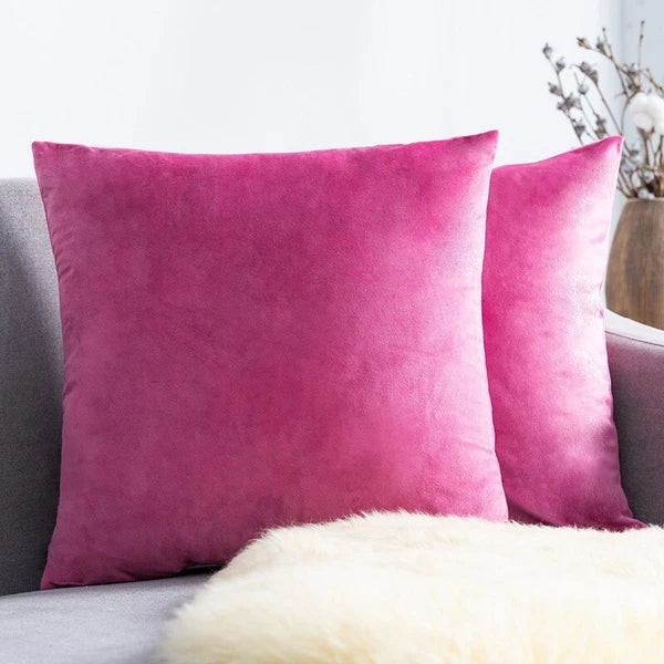 UK 16" 18" 20" 22" 24" Velvet Cushion Cover Pillow Case Home Sofa Bed Decor
