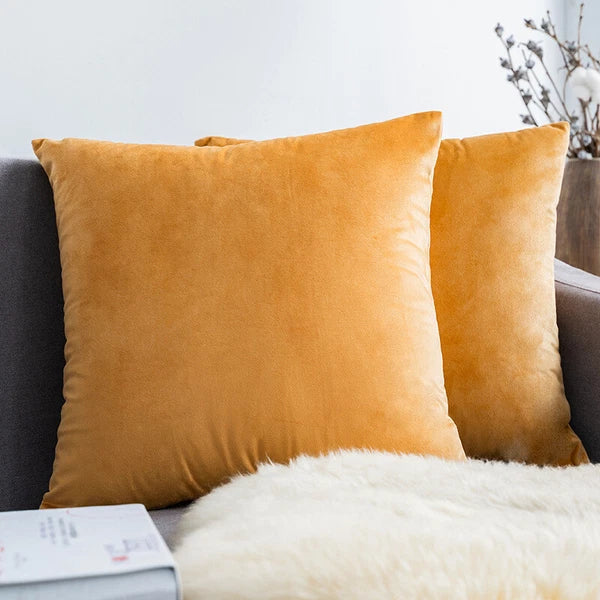 UK 16" 18" 20" 22" 24" Velvet Cushion Cover Pillow Case Home Sofa Bed Decor