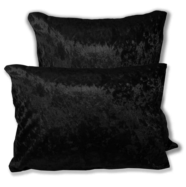 Mv36 Black Crushed Velvet Sofa Seat Patio Bench Box Cushion Bolster Cover/Runner