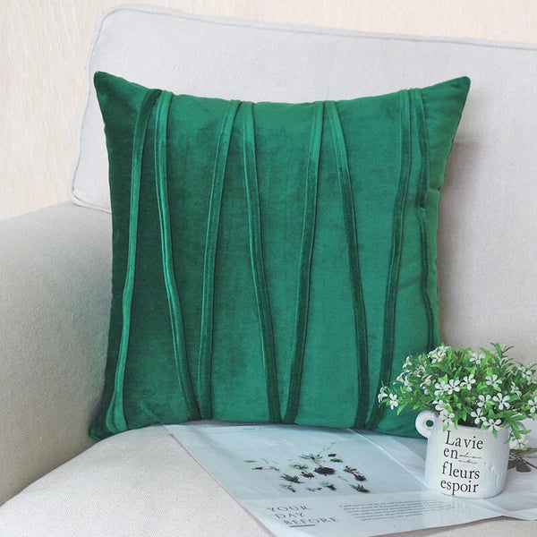Soft Velvet Striped Decorative Pillows Throw Pillow Cover Cases Home Sofa Seat