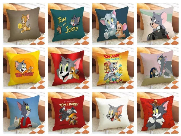 Tom Decorative Pillowcase Fall Pillow Cover for Home Decor Cushion Sofa Anime