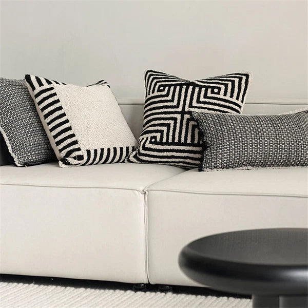 20x20in Cotton Fabric Throw Pillow Cover Sofa Bed Cushion Cover Case Home Decor