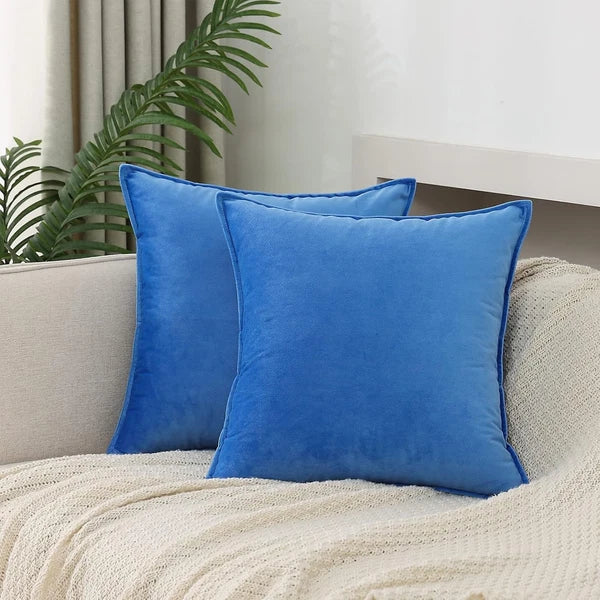 Throw Pillow Covers Pack of 2 Soft Decorative Square Cushion Covers for Couch