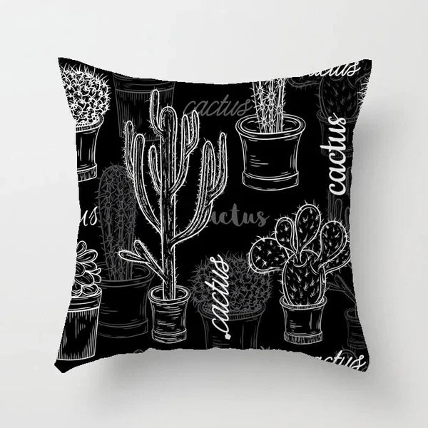 Cactus Succulent Plants Pillowcase Decor Sofa Cushion Case Bed Pillow Cover