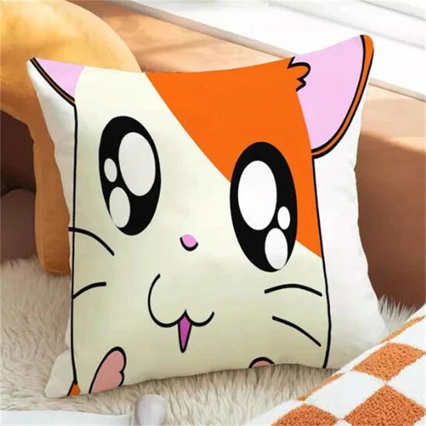 Hamtaro Pillowcases for Cushion Covers Fall Decor Anime Pillow Cover Sofa
