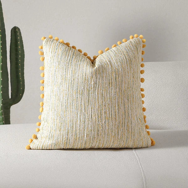 Pom-Poms Tassels Cushion Cover Pillow Case Sofa Bed Home Decor 35*50cm 45*45cm