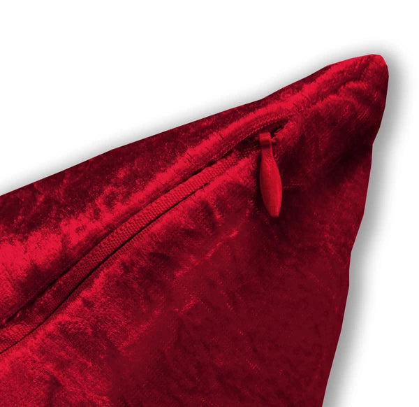 Mv27 B-Red Crushed Velvet Sofa Seat Patio Bench Box Cushion Bolster Cover/Runner