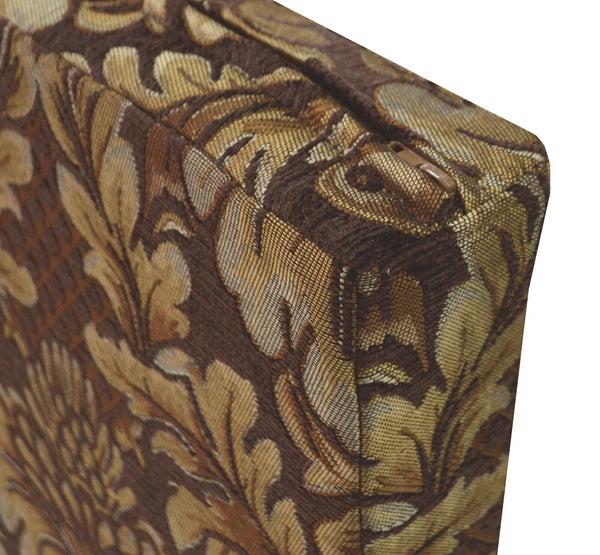 We57 - Brown Big Peony Flower Leaf Bolster Case/Pillow/Sofa Seat Cushion Cover
