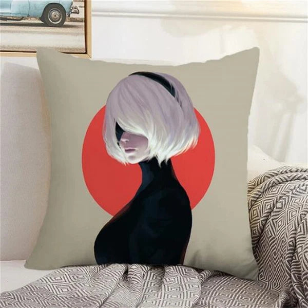 Nier Automata Pillowcases for Sofa Cushions Custom Decor Home Pillows Covers