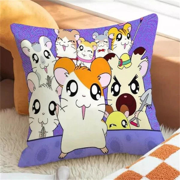 Hamtaro Decorative for Cushion Covers Pillowcase Fall Anime Pillow Cover Sofa